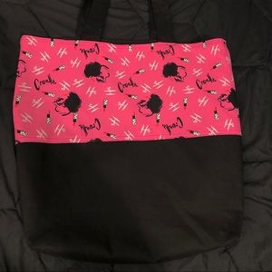 Handmade Cruella Pink & Black “Ha” Tote Bag